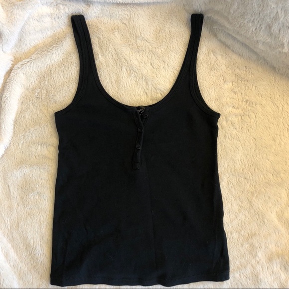 Topshop - Ribbed Button Tank - Picture 2 of 4